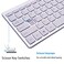 Powboro 2021 Upgraded PC Computer Laptop Mini USB Wired Keyboard for Mac and Windows 78 Scissor Keys Small Super Thin Compact Multimedia Keyboard Silver