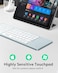Samsers Foldable Bluetooth Keyboard with Touchpad Portable Wireless Keyboard with Holder Rechargeable Full Size Ultra Slim Pocket Folding Keyboards for Android Windows iOS Tablet Laptop Blue