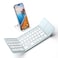 Samsers Foldable Bluetooth Keyboard with Touchpad Portable Wireless Keyboard with Holder Rechargeable Full Size Ultra Slim Pocket Folding Keyboards for Android Windows iOS Tablet Laptop Blue