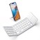 Samsers Foldable Bluetooth Keyboard with Touchpad Portable Wireless Keyboard with Holder Rechargeable Full Size Ultra Slim Pocket Folding Keyboards for Android Windows iOS Tablet Laptop Silver