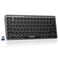 TECKNET Wireless Keyboard Rechargeable Bluetooth Keyboard 3Device Free Switching 24GBT Quiet Typing Lightweight Portable Compact Keyboard Compatible with Windows macOS Android Gray