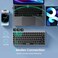 TECKNET Wireless Keyboard Rechargeable Bluetooth Keyboard 3Device Free Switching 24GBT Quiet Typing Lightweight Portable Compact Keyboard Compatible with Windows macOS Android Gray