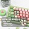 TIMSEKER 130 Keys Cute Capybara Gradient Keycaps 17mm Thick PBT Pink and Green MOA Profile Keycap for ANSIISO Layout Cherry MX Switches Mechanical Keyboard