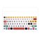 WYGCH Ultra Thin Silicone Keyboard Cover for Logitech K480 Multi Device Keyboard Protcetive SkinCreative Rainbow Font