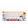 WYGCH Ultra Thin Silicone Keyboard Cover for Logitech K480 Multi Device Keyboard Protcetive SkinCreative Rainbow Font