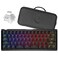 KINESIS Gaming TKO Mechanical Keyboard Clicky White Switches 60 Layout Split Spacebar Hotswap PBT Keycaps Aluminum Body SF Shock Limited Edition Travel Case
