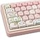 Hyekit PBT Keycaps 145 Keys MOA Profile Pink Pig Keycaps DyeSublimation Cute Keycap Set for Cherry Gateron MX Magnetic Switches Mechanical Keyboard