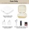 Linpr Card Reader Case for Square Contactless Chip Reader 1st2nd Gen Mini Hard Shell Carrying Bag Fits Credit Card Scanner USB Cables Small Accessories Light Khaki