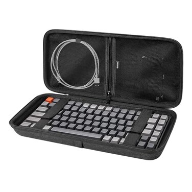 Linkidea Hard Travel Case for 75 Keyboard 84 Key Keyboard Carrying Case Protective Storage Box Bag Compatible with EPOMAKER x Aula F75 Aula F75 Pro F75 75 Keychron K2