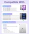 Hamile for iPad Air 13inch Case Keyboard M4M3M2 Magnetic Wireless Keyboard with MultiTouch Trackpad 7 Colors Backlit Stain Proof Folio Cover for iPad Pro 129 6th 5th 4th 3rd Gen Purple