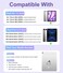 Hamile for iPad Air 13inch Case Keyboard M4M3M2 Magnetic Wireless Keyboard with MultiTouch Trackpad 7 Colors Backlit Stain Proof Folio Cover for iPad Pro 129 6th 5th 4th 3rd Gen Purple