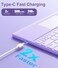 Hamile for iPad Air 13inch Case Keyboard M4M3M2 Magnetic Wireless Keyboard with MultiTouch Trackpad 7 Colors Backlit Stain Proof Folio Cover for iPad Pro 129 6th 5th 4th 3rd Gen Purple