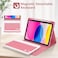 KBCASE for iPad 11th 10th Generation Case with Keyboard Detachable Wireless Keyboard Case for iPad A16 11 inch 202510th Gen 109 inch 2022 with Pencil Holder Hot Pink