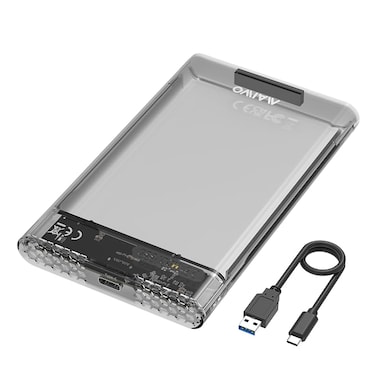 MAIWO External Hard Drive Enclosure for 7mm 95mm 25 inch SATA SSDHDD 5Gbps USB C to SATA Adapter Storage Case 6TB Capacity Black