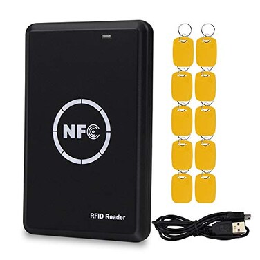 LIBO Smart LIBO RFID Duplicator IDIC Card Reader Writer Encrypted Decoder USB Copier with 125KHz1356MHz Dual Frequency Writable Key fobs