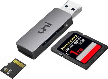 uni SD Card Reader USB 30 SD Card Adapter HighSpeed Micro SD Memory Card Reader Support SDMicro SDTFSDHCSDXCMMCUHSI Card Compatible with Mac Win Linux PC Laptop Chromebook Camera