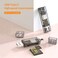 Wansurs 2 Pack USB SD Card Reader for PC Micro SD Card to USB Adapter Transparent Housing Dual USB and USBC Plug Card Reader for Camera Memory Card Reader 2 Pack USBUSBC