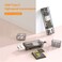 Wansurs 2 Pack USB SD Card Reader for PC Micro SD Card to USB Adapter Transparent Housing Dual USB and USBC Plug Card Reader for Camera Memory Card Reader 2 Pack USBUSBC