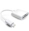 Hatuge Lightning to SD TF Card Reader Adapter Apple MFi Certified 2 in 1 Micro SD TF Memory Card Dual Slot Dongle Cord for iPhone 14 13 12 11 X XS XR 8 7 Plus iPad Plug and Play White