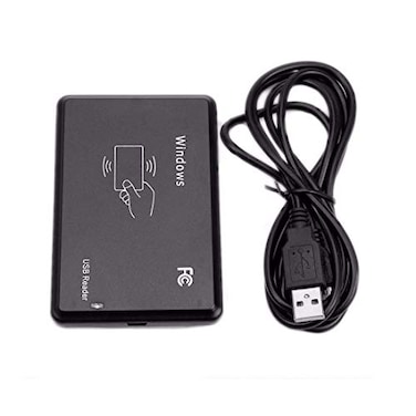 HiLetgo 125Khz EM4100 USB RFID ID Card Reader Swipe Card Reader Plug and Play with Cable First 10 Digit Only Read 125kHz ID Card Cannot Read IC Card See Product Pictures