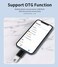 Aksenli iPhone OTG Adapter Camera Card Reader Lightning to USB Flash Drive Keyboard Mouse MIDI Hub Dongle Compatible with Apple 11 12 13 Pro Max Mini XR X XS 7 SE 8 Plus Ipad Air Piano Data Sync Conve