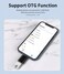 Aksenli iPhone OTG Adapter Camera Card Reader Lightning to USB Flash Drive Keyboard Mouse MIDI Hub Dongle Compatible with Apple 11 12 13 Pro Max Mini XR X XS 7 SE 8 Plus Ipad Air Piano Data Sync Conve