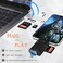 Wansurs Micro SD Card Reader for Android Micro SD Card to USB Adapter USB C SD Card Reader for Camera Memory Card Reader 6 in 1 SD Card Reader Black