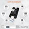 Wansurs Micro SD Card Reader for Android Micro SD Card to USB Adapter USB C SD Card Reader for Camera Memory Card Reader 6 in 1 SD Card Reader Black