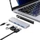 Qwiizlab USB C Hub 5in1 Adapter USB 30 Data Port microSD Card Reader 35mm Audio Port for 2024232221 1416inch MacBook Pro M4M3M2M1 ProMax Silver