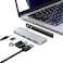 Qwiizlab USB C Hub 5in1 Adapter USB 30 Data Port microSD Card Reader 35mm Audio Port for 2024232221 1416inch MacBook Pro M4M3M2M1 ProMax Silver