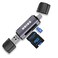 HOIOS SD Card Reader USBC3in1 Memory Card Reader with TriConnectors USB 30 Card Reader Adapter for SDXCMicro SDXCCompatible with WindowsMac OSLinux AndroidSilver Gray