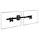 WALI Dual Monitor Wall Mount Single to Double Bracket Adapter Horizontal Assembly Arm for 2 Screen up to 27 inch 012ARM Black