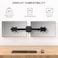 WALI Dual Monitor Wall Mount Single to Double Bracket Adapter Horizontal Assembly Arm for 2 Screen up to 27 inch 012ARM Black