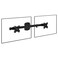WALI Dual Monitor Wall Mount Single to Double Bracket Adapter Horizontal Assembly Arm for 2 Screen up to 27 inch 012ARM Black