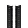 NavePoint 18U Vertical Rack Rail Pair DIY Kit with Hardware Black
