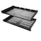 QiaoYoubang 2 Pcs of 1U Universal Rack Shelf 12 Deep Vented Cantilever Rack Tray for 19 Networking Cabinet or Rack Black 2 Pcs 12 inches 2 Pcs