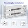 PhyinLan Rack Mount Kit Universal Adjustable 19 Inch Rack Ears for HPProCurveArubaOfficeConnectHPE and Other Switches
