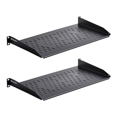 RackPath 1U Cantilever Universal Rack Shelf 10in Deep Rackmount Shelf for 19 AVNetwork Equipment Racks 55lbs Capacity 2Pack