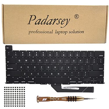 Padarsey Replacement Keyboard Compatible with MacBook Pro 16 inch with Touch Bar A2141 Released 2019 US LayoutKeyboard ScrewsScrewdriver