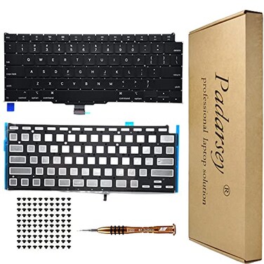 Padarsey Replacement Backlight Backlit Keyboard Compatible with MacBook Air 13 Retina A2179 2020 US Layout Keyboard Screws Screwdriver