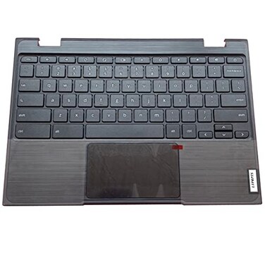 LTPRPTS Replacement Laptop Upper Case Palmrest Keyboard Assembly Part for Lenovo Chromebook 100E 2th AST 5CB0Z21474 Black