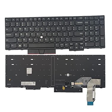 yhfshop Laptop Replacement US Layout Keyboard for Lenovo ThinkPad E580 E585 E590 L580 P52 P53 P73 T590Without Red Pointer