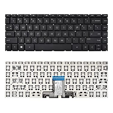 SUNMALL Replacement Keyboard Compatible with HP 14CK 14CD 14CM 14DG 1 Black US Layout Black Without Backlit
