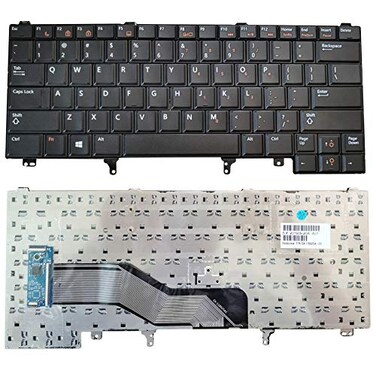 SUNMALL US Layout Replacement Keyboard Without Backlit Compatible with Dell Latitude E5420 E5430 E6220 E6320 E6330 E6420 E6430 E6440 Series Without Pointer Stick