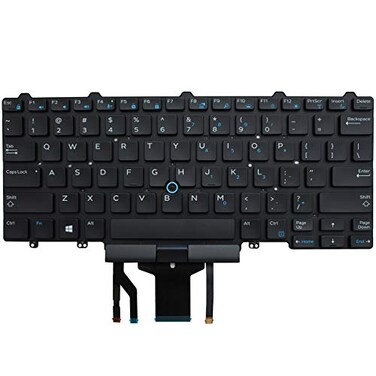 AUTENS Replacement US Keyboard for Dell Latitude E5450 E5470 E7450 E7470 7480 7490 5480 5488 Laptop No Frame with Pointer with Backlight