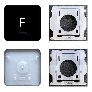 Dolphin.dyl Dolphindyl Replacement Individual Key Cap with Hinge for M1 M2 MacBook Pro A2141 A2251 A2289 A2338 A2442 A2485 MacBook Air A2179 A2337 A2681 F Key