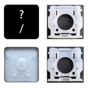Dolphin.dyl Dolphindyl Replacement Individual Key Cap with Hinge for M1 M2 MacBook Pro A2141 A2251 A2289 A2338 A2442 A2485 MacBook Air A2179 A2337 A2681 SlashQuestion Mark Key