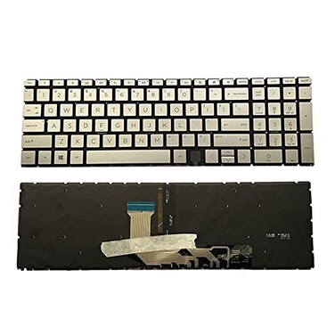 LXDDP Laptop Replacement US Layout Backlit Keyboard for HP Envy x360 15ee 15mee 15ed 15med tpnc149 tpnw140 HP 15med0013dx 9ZNHBBC Sliver