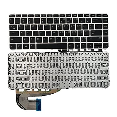 Tiugochr Laptop Replacement US Layout Keyboard for HP EliteBook 740 745 G3 745 840 G3 G4 Silver Frame 819876031 836307031