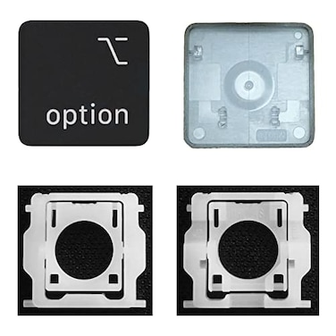 MACSEEJI Replacement Individual Key Cap with Hinge for M1 M2 M3 M4 MacBook Pro A2141 A2251 A2289 A2338 A2442 A2485 A2779 MacBook Air A2179 A2337 A2681 20212024 Left Option Key
